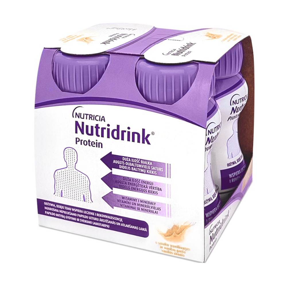Спеціальне ентеральне харчування Nutricia Nutridrink Protein зі смаком ванілі, від 6 років, 4*125 мл